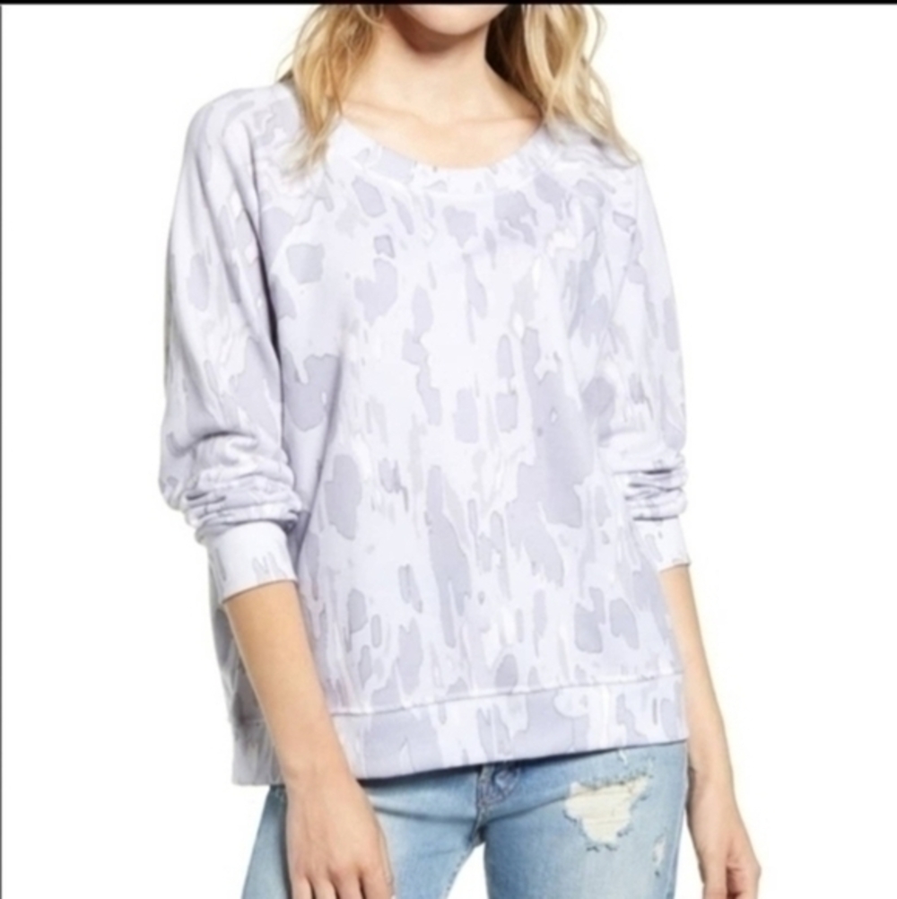 Wildfox Gray Camo Sweatshirt Size Small NWOT